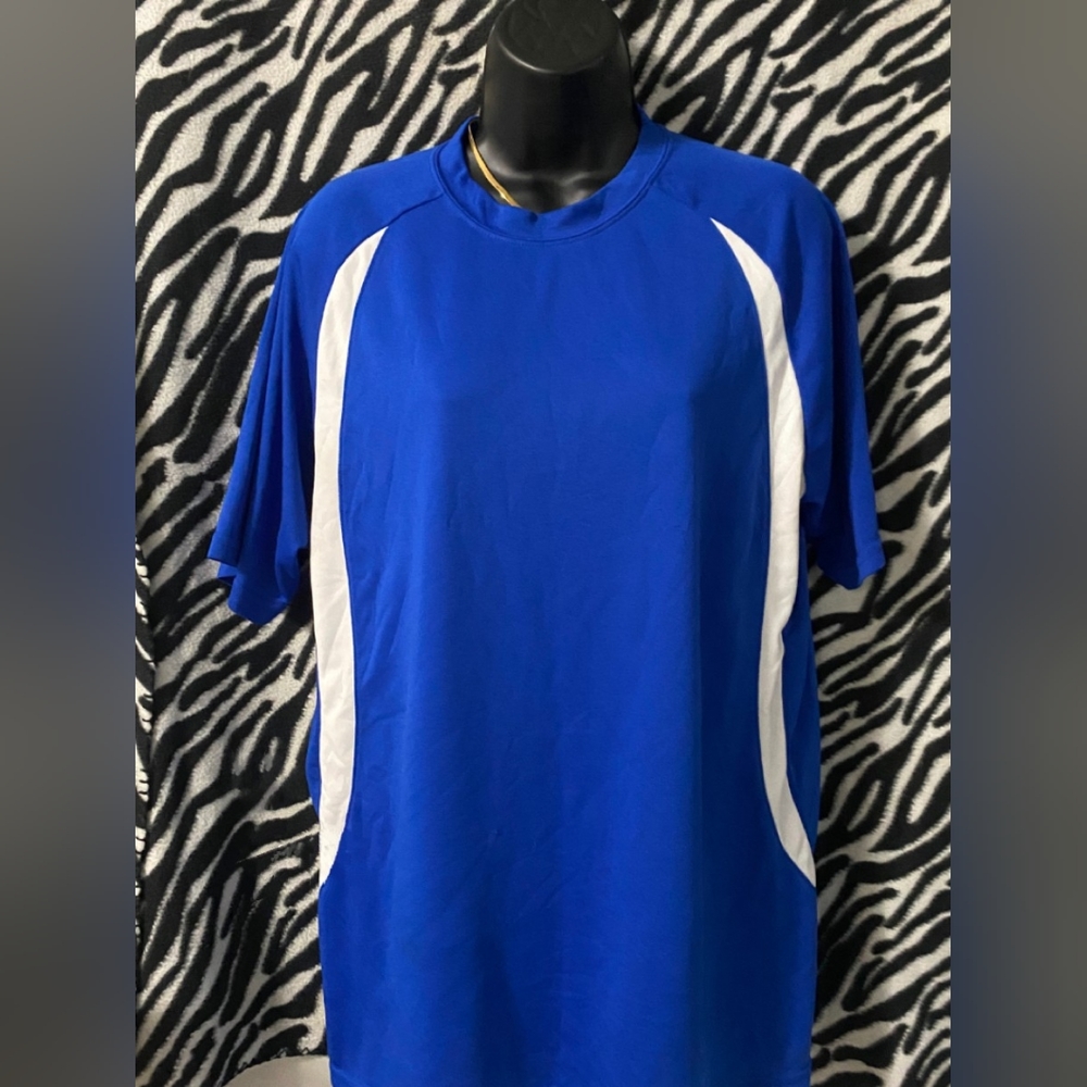 Blue workout shirt